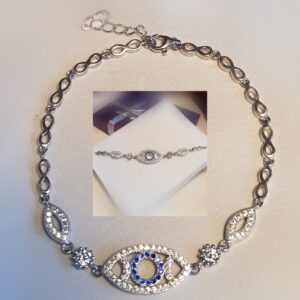 Beautiful Blue Eye - Armband- Länge 21 cm- 925.er Silber
