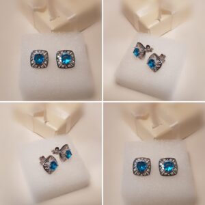 Big Blue Ocean - Ohrringe- 925.er Silber