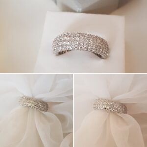 Big Glitter-Ring- Größe 51- 925.er Silber
