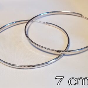 Jasmina Creolen- Ohrringe- Durchmesser 7 cm- 925.er Silber