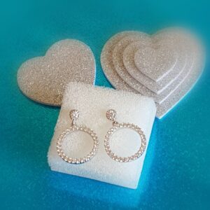 Bling Bling Creolen Ohrringe- 925.er Silber
