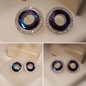 Blue Circle- Ohrringe- 925.er Silber