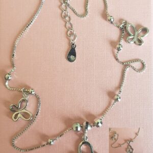 Butterfly Heart- Fußkettchen- Länge 28 cm- 925.er Silber