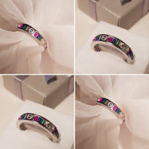 Color Ring- Ring- Größe 56- 925.er Silber