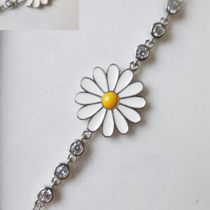 Das Gänseblümchen- Armbänder- Länge 21 cm- 925.er Silber