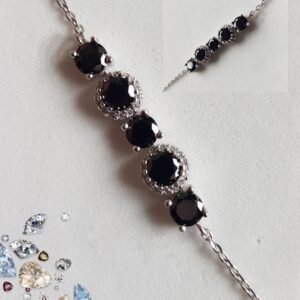 Das kleine Schwarze- Armband- Länge 18 cm- 925.er Silber