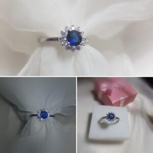 Little Blue Sun- Ring- Größe 49- 925.er Silber