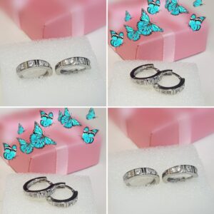 Mini Bling Ohrringe Kreolen- Durchmesser 1.2 cm- 925.er Silber