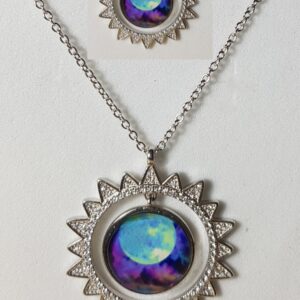 Moon in the SunKette- Länge 44 cm- 925.er Silber