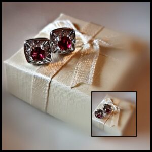 Red Beauty- Ohrringe- 925.er Silber