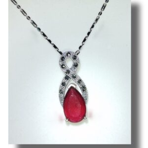 Red Infinity - Anhänger- 925.er Silber