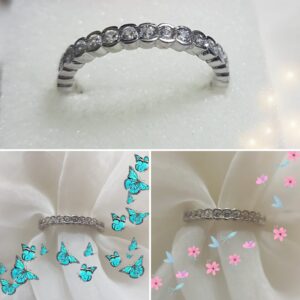 Steinchenzauber Ring- Größe 57.5 - 925.er Silber