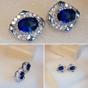The Blue One- Ohrringe- 925.er Silber