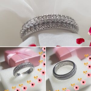Tripple Glitter out Ring- Größe 54- 925.er Silber